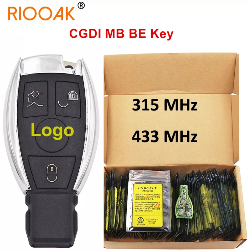 CGDI 315MHZ/433MHZ MB CG BE Key for Mercedes Benz Work with CGDI MB Programmer Support All FBS3 and Automatic Recovery