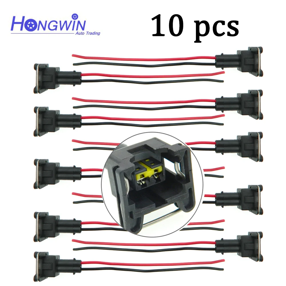 x5/10 Fuel Injector Connector Wiring Plugs Clips Boost Solenoid Valve Fit EV1 OBD1 Pigtail Cut & Splice 440cc 650cc 850cc 1000cc