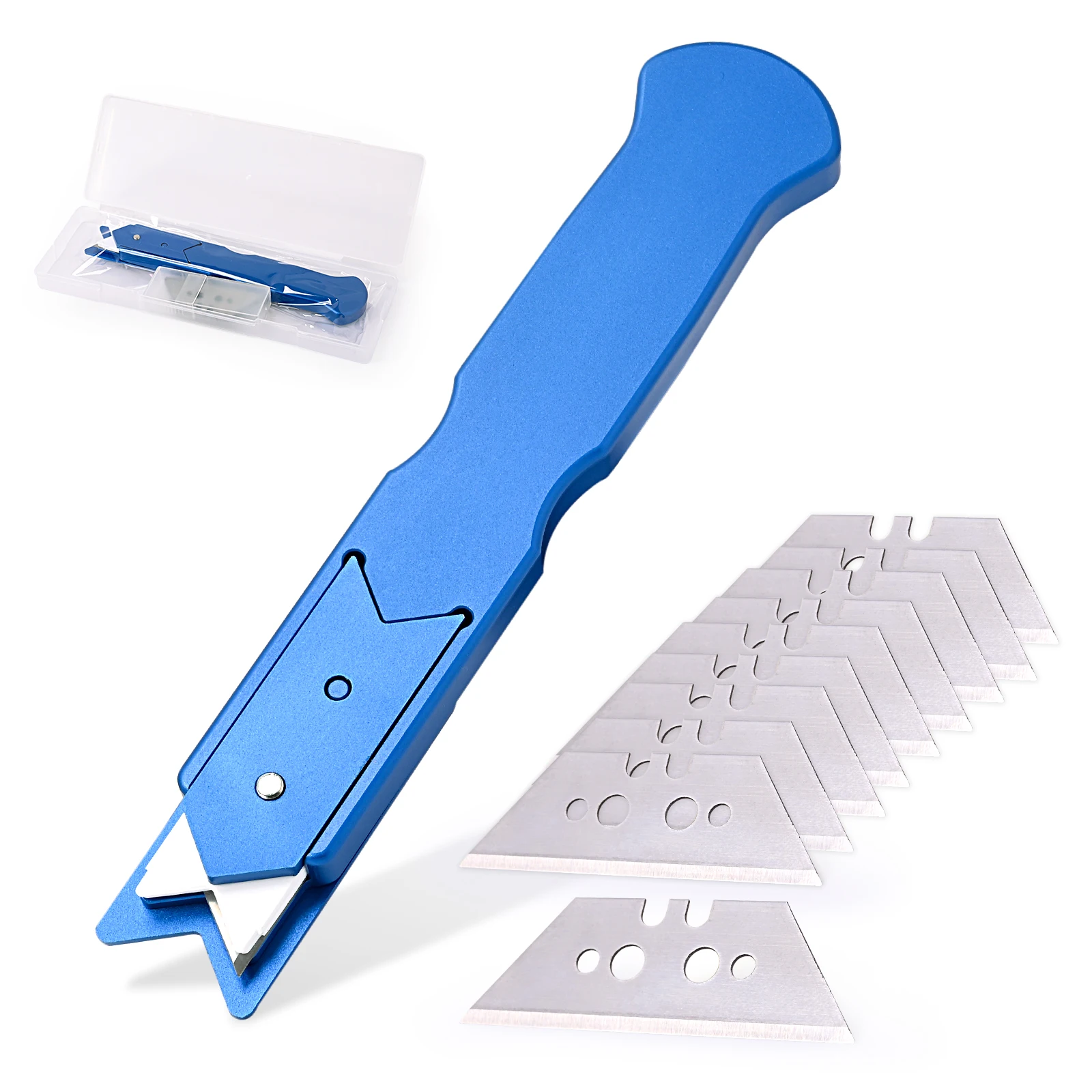 EHDIS Carbon Vinyl Film Edge Knife Cutting Tool Car Wrapping Sticker Slitter Window Tinting Decals Safety Rotary Cutter +Blades