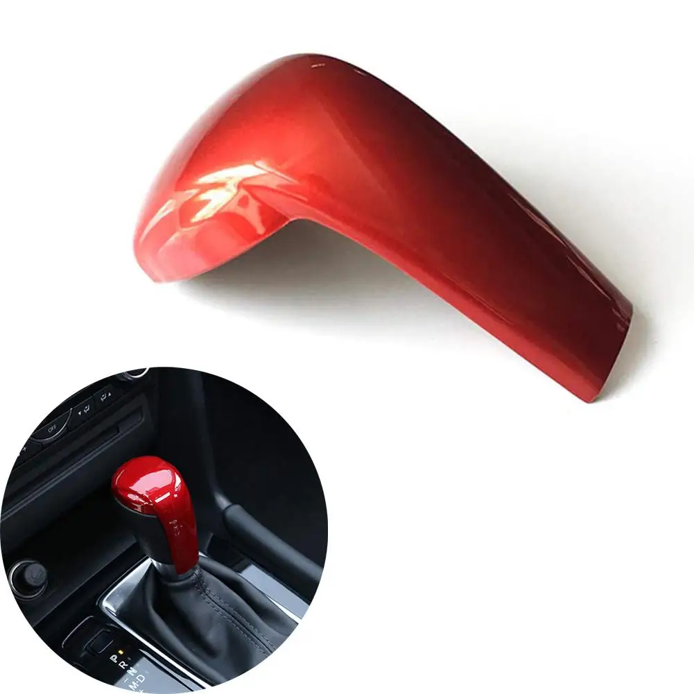 ABS Sport Style Shift Lever Handle Cap Carbon Fiber Pattern Gear Shift Knob Cover Trim Car Styling for Mazda 2 3 6 CX3 CX5