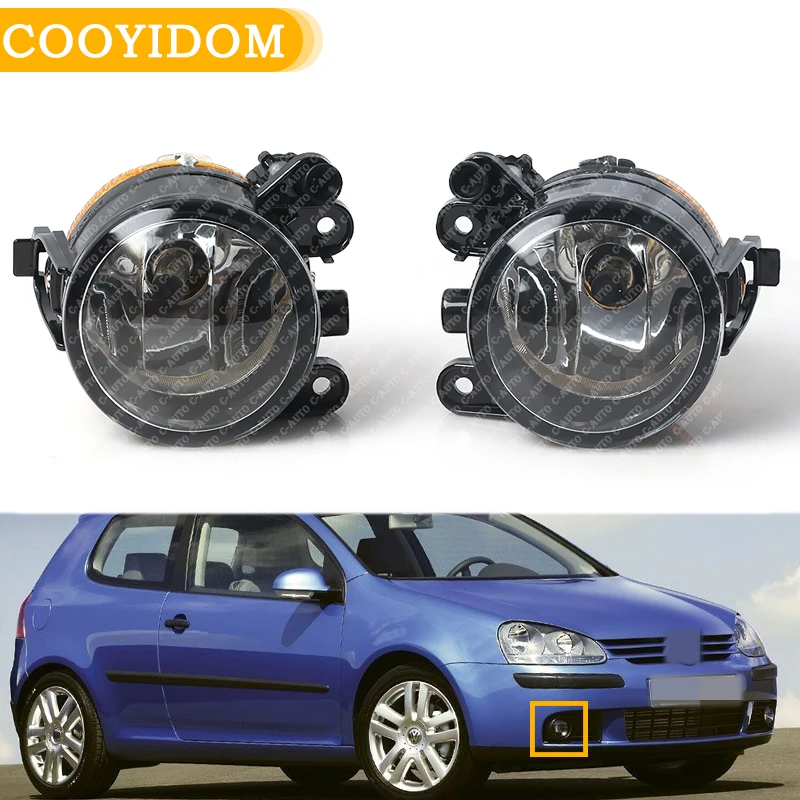 Car Front For VW Golf 5 A5 MK5 2004 2005 2006 2007 2008 2009 Car Front Halogen Fog Light Fog Lamp Car-Styling