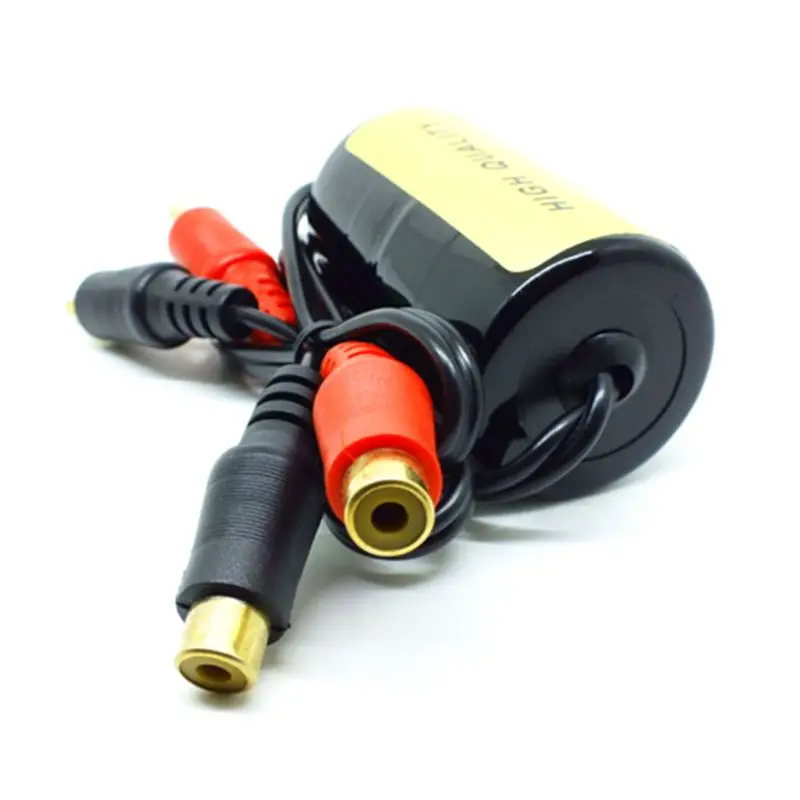 New RCA Audio Noise Filter Suppressor Ground Loop Isolator For Car And Home Stereo