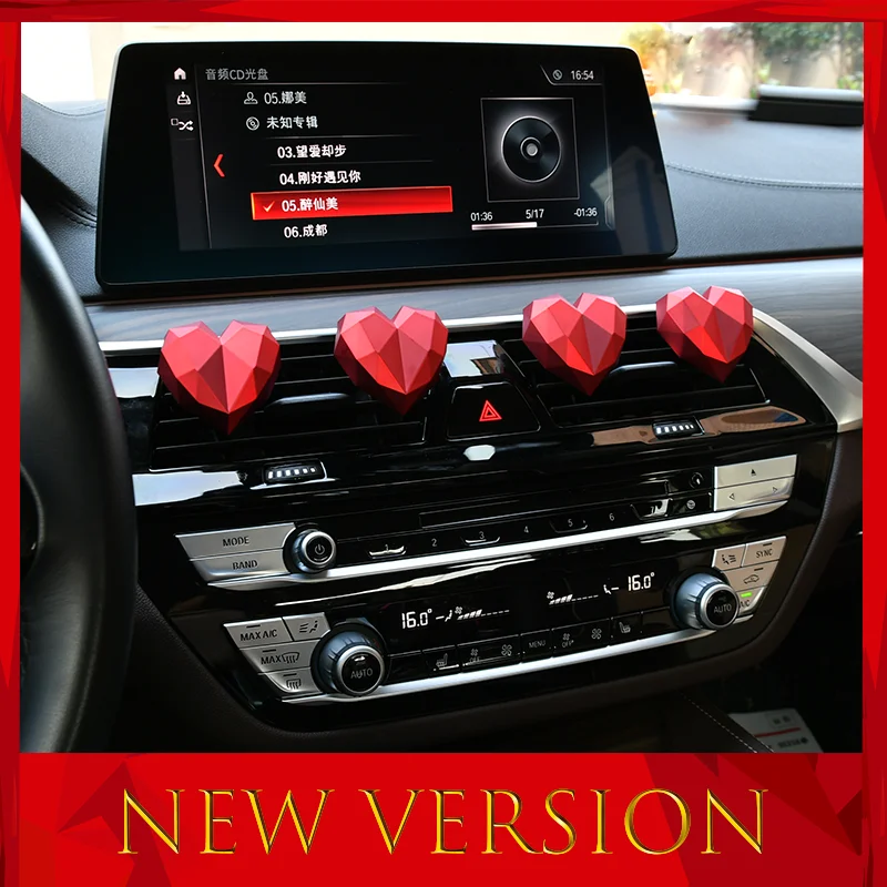 Heart Car Air Freshener Auto Fragrance Scent Outlet Vent Perfume Clip Auto Perfume Interior Decoration Car Accessories for girls