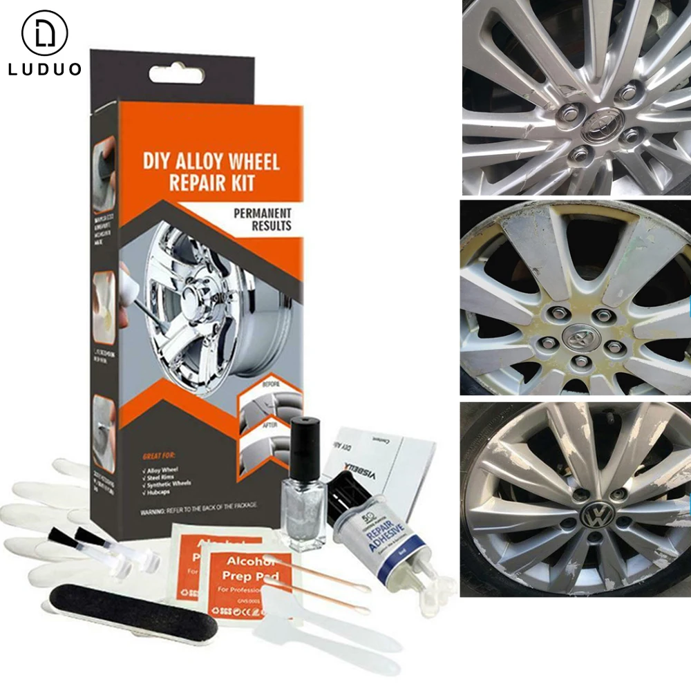 Tire Ink Care Alloy Silver Car Surface Damages Rim Care Wheel Repair Refurbished Kits Tool Dent Scratch Adhesive Auto Tyre Tread