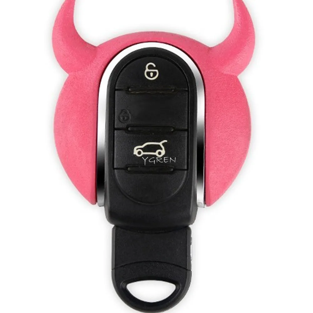 3D Printing Pink Lovely Car Key Cover Case Shell for Mini Cooper Countryman Clubman F54 F55 F56 F57 F60