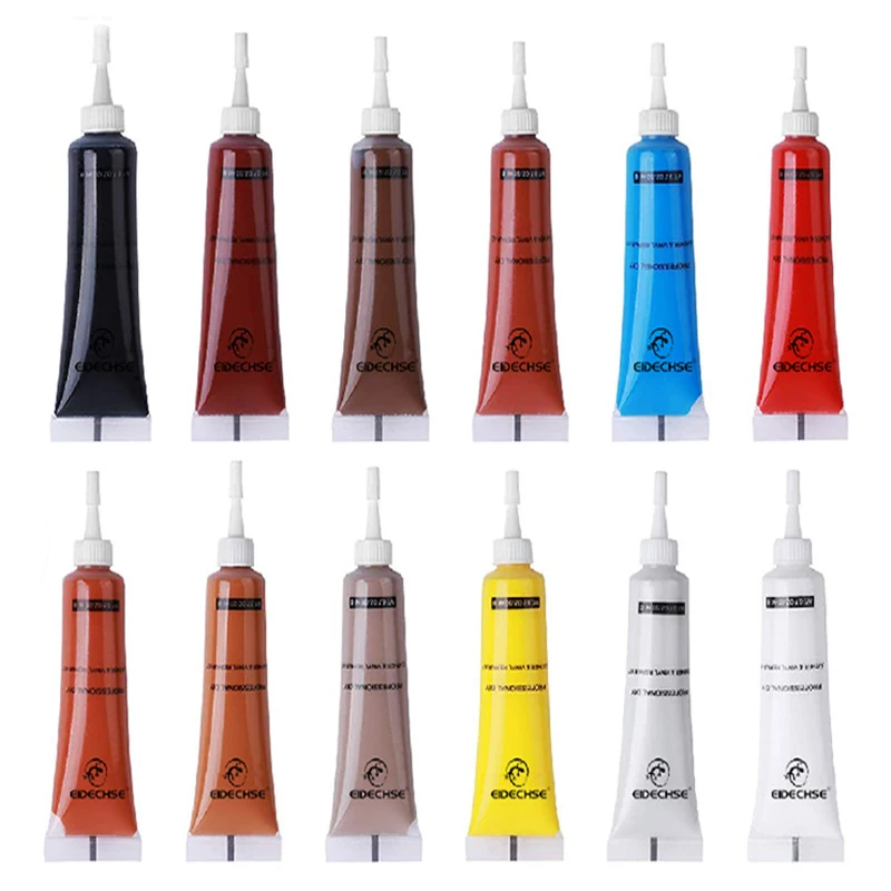 PU Vinyl Car Leather paint kit natural resin car seat/wheel leather repair tool for bag sofa shoes color renew or changing 20ml