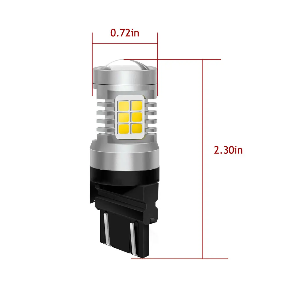 2pcs Xenon White 3156 3157 LED Bulbs Daytime Running Light DRL Light Universal Car  Accessories Fit for Chevy Ford Focus Jeep