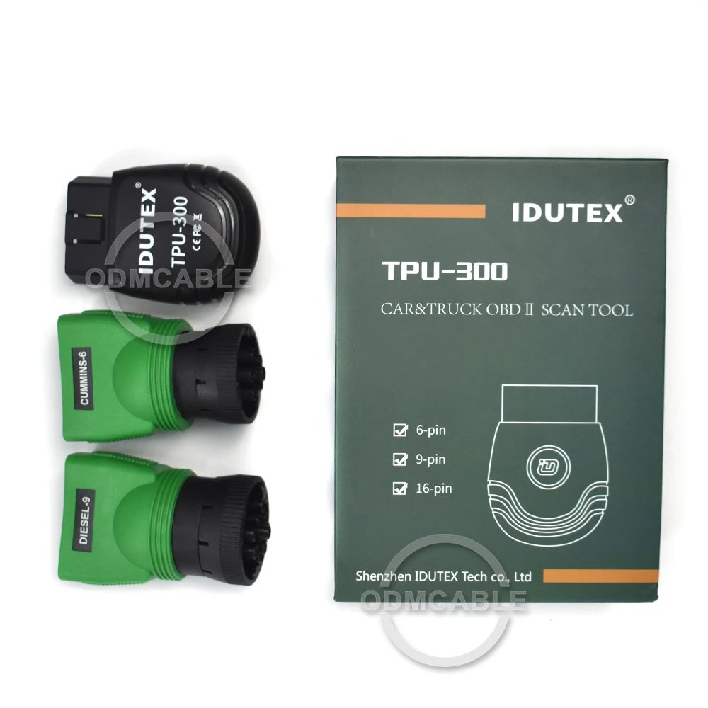 Commercial vehicles and cars concludes 9/6/16 pin adapters For XTUNER IDUTEX TPU300 Passenger 12V /24V heavy duty scanner tools