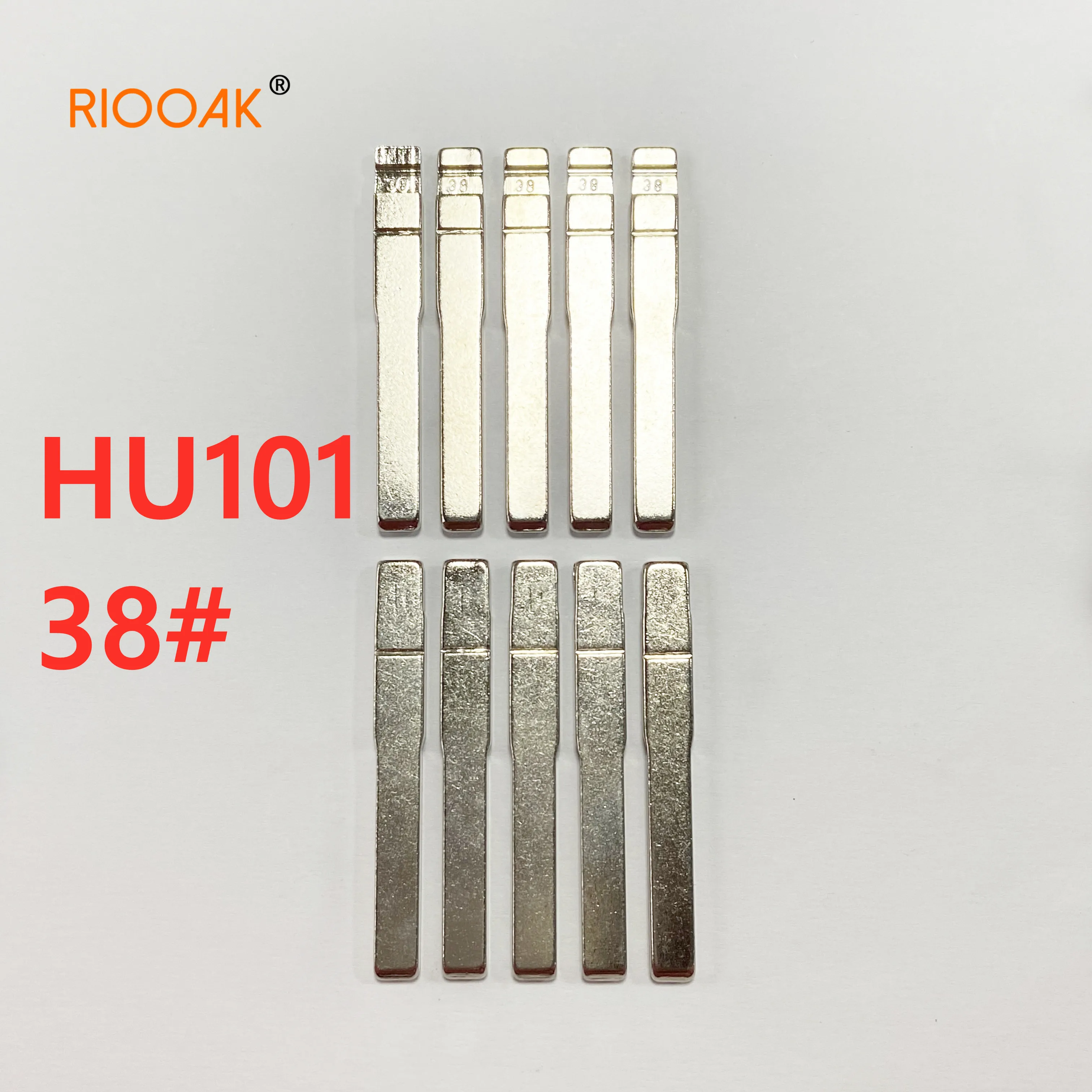 RIOOAK HU101 #38 Replacement  Car Key Blade KD Remote Chain   Replacing Key Head For Ford Fusion Focus Mondeo Land Rover Jaguar