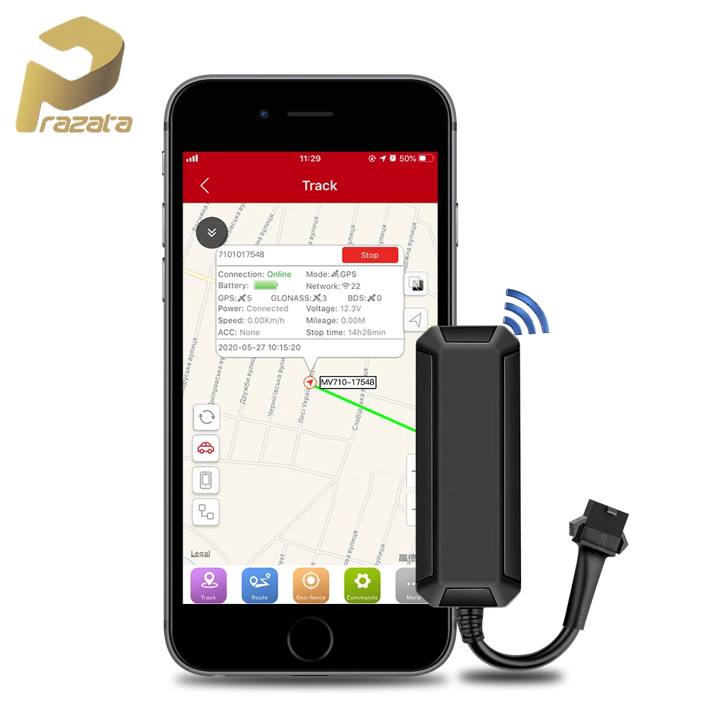 Mini Car GPS Tracker Vehicle GPS Locator Micodus Free APP MV710 Cut off Fuel ACC Alarm Real Time Tracking Geo Fence Tow Alarm