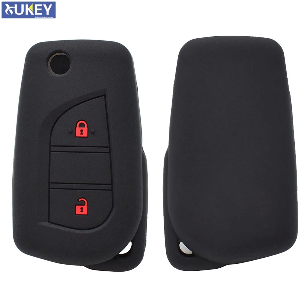 For Toyota Yaris Aygo For Peugeot 108 For Citroen C1 Silicone Remote Key Case Fob Shell Cover Skin Jacket Sleeve