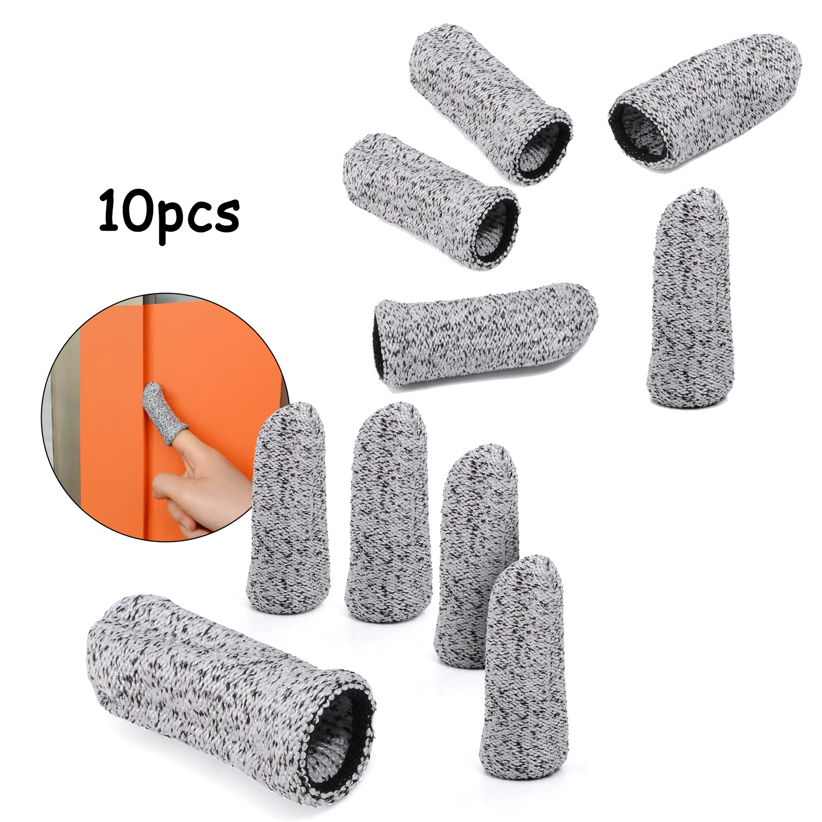 FOSHIO 5/20pcs Anti-Scratch Finger Cots Sleeves Carbon Fiber Sticker Film Wrapping Work Gloves Hand Protector Car Tinting Tools