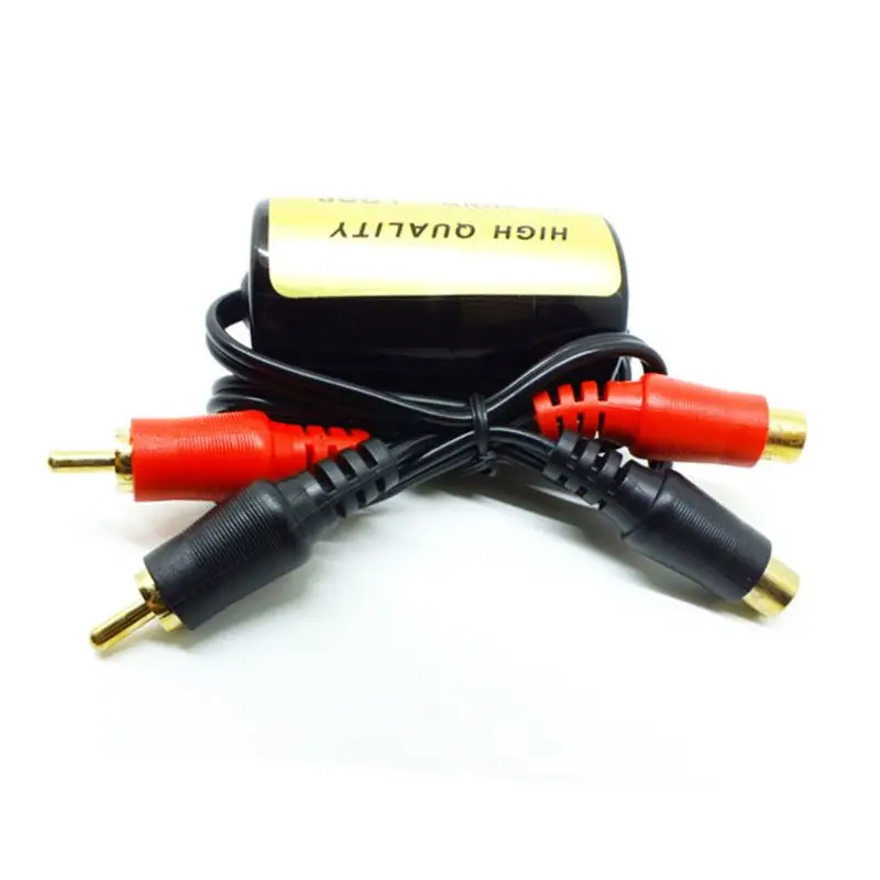 Vehicle RCA Stereo 2 Channel Ground Loop Isolator Signal Noise Filter Suppressor Car Amplifier Noise Filters