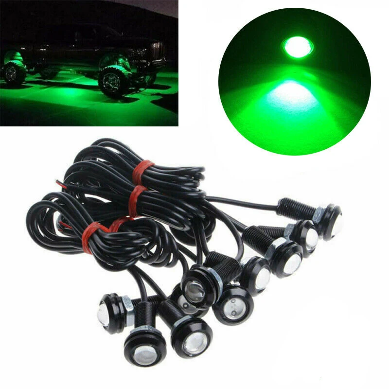 10X LED Neon Accent Underbody Lights Under Car Green Glow Kit For RAM 1500 3500