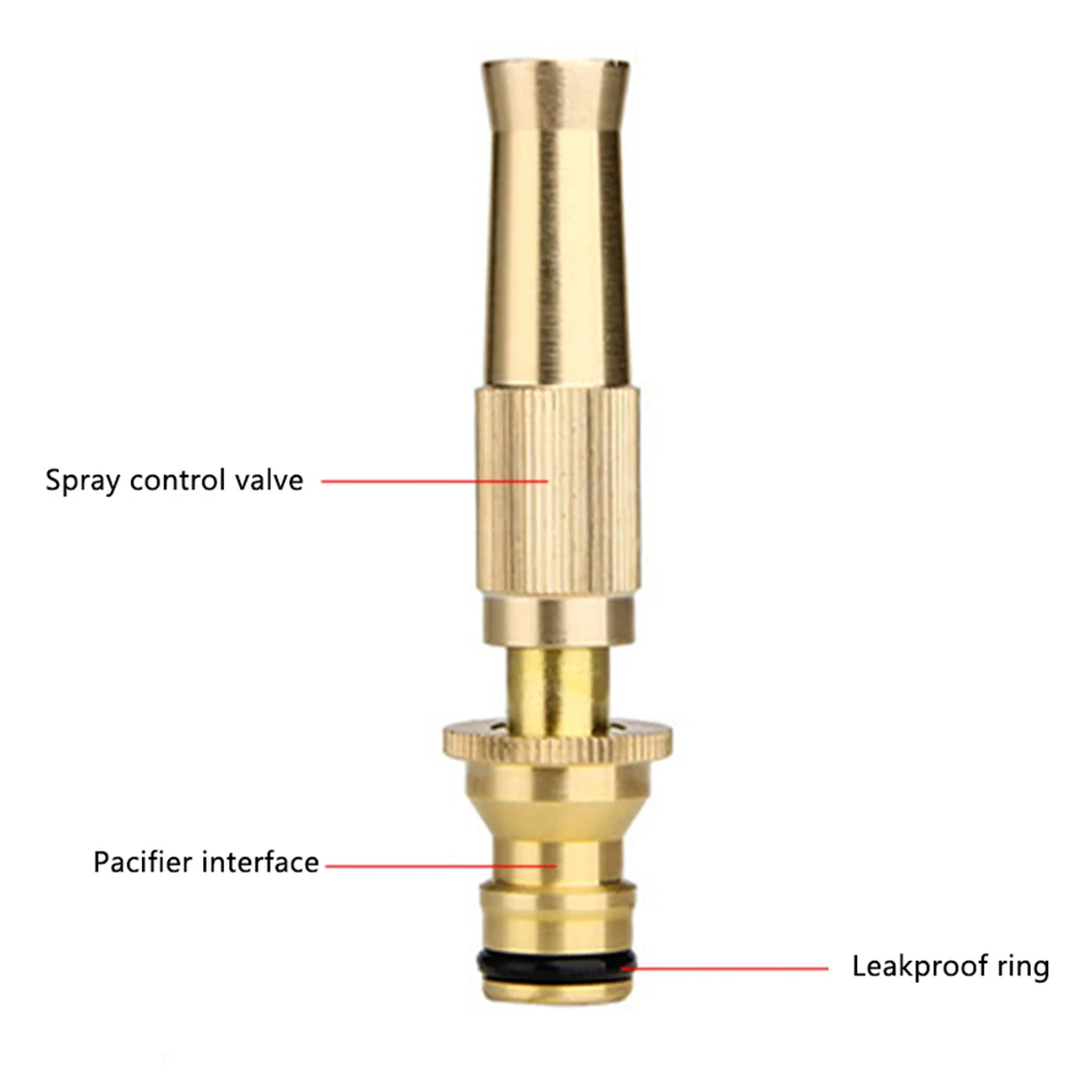 1 piece Brass tip, nozzle with pressure regulator, nozzle on Hose, spray nozzle, adjustable sprayer