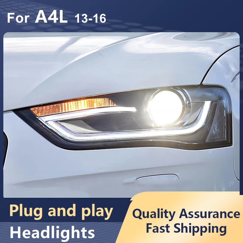 Car Styling Headlight For AUDI A4L 2013-2016 LED Daytime Running Lights Bi-xenon Lens Projector Head Lamp Auto Accessories
