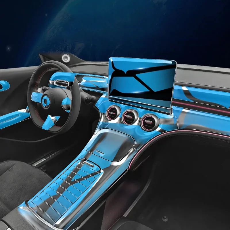 For Smart EIf 3 Windows Control Panel Navigation Central Control Car Film Interior Accessories TPU Transparent Protector Film