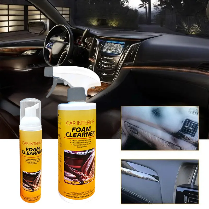 100/500ML Car Cleaning Agent Multifunctional Foam Car Wash Maintenance Spray Leather Cleaning Auto Foam Cleaners Car Washer