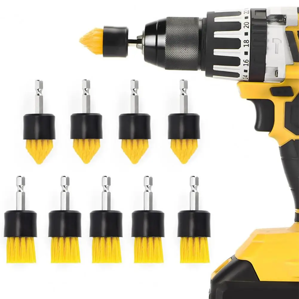 1 Set Electric Drill Brush Kit Bathroom Tub Tile Grout Gap Car Wheel Hub Cleaning Power Scrubber Brush Drill Brush Attachment