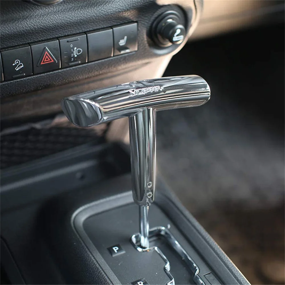 Heavy Metal Zinc Alloy T Handle Gear Shift Knob for 2012-2017 Jeep Wrangler JK Dodge Charger Challenger Jeep Grand Cherokee Ram