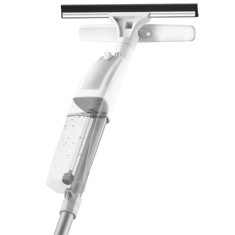 Glass Cleaning Tool,Squeegee For Window Cleaning,Squeegee And Microfiber Scrubber Combi With Pole For Window Shower