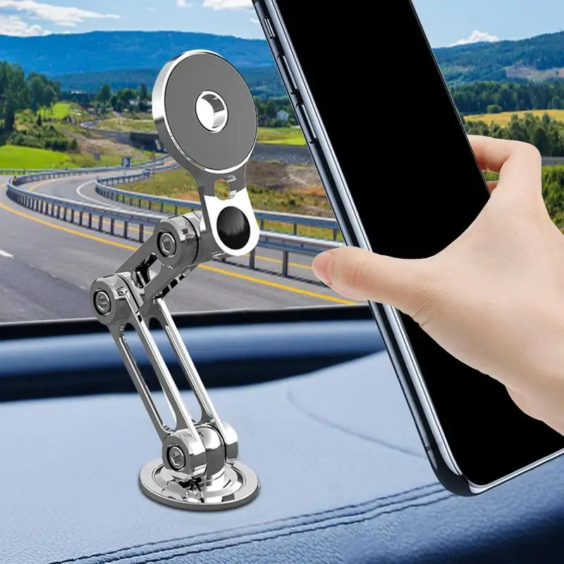 Universal 360 Degree Pro Magnetic Phone Holder for iPhone Mobile Phone Holder with Robot Arm Car Magnet with Suction Cup