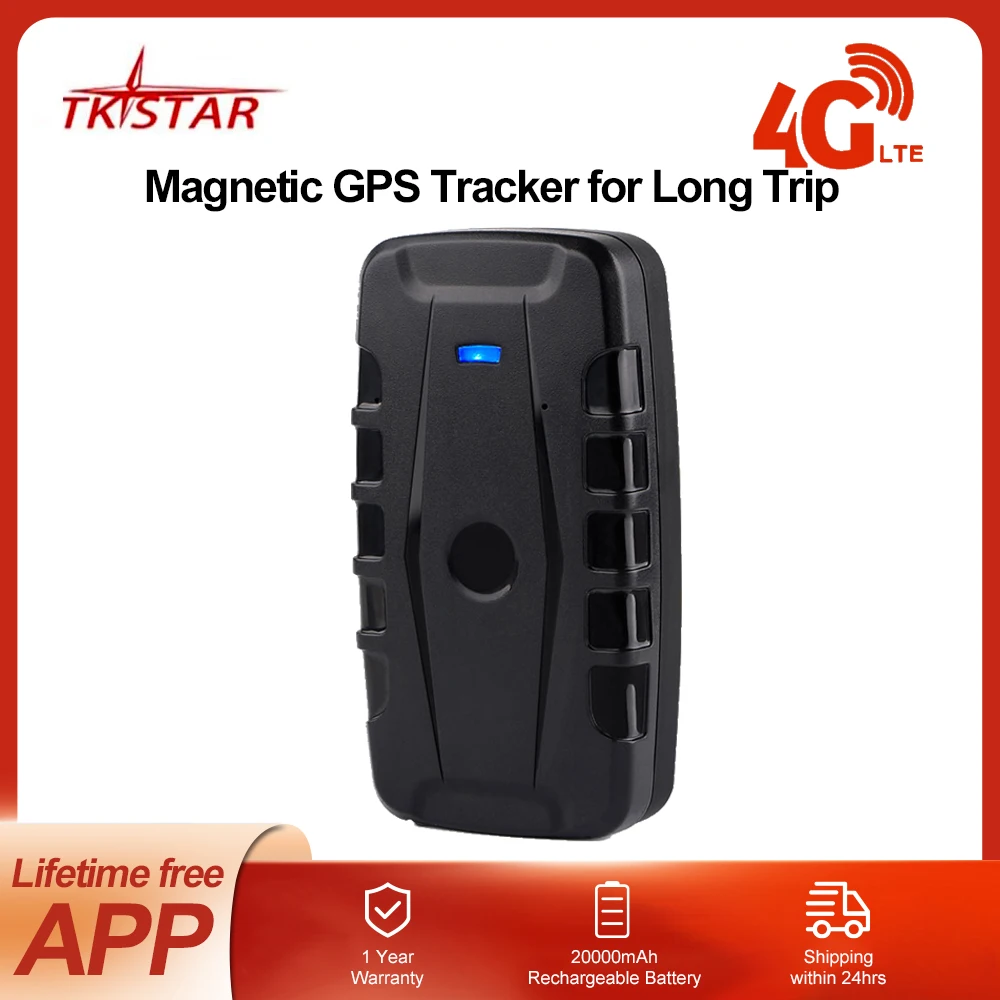 TKSTAR TK918 4G Car GPS Tracker Magnetic Vehicle GPRS Locator 20000mAh Long Standby Time Waterproof Shock Drop Alarm Free APP