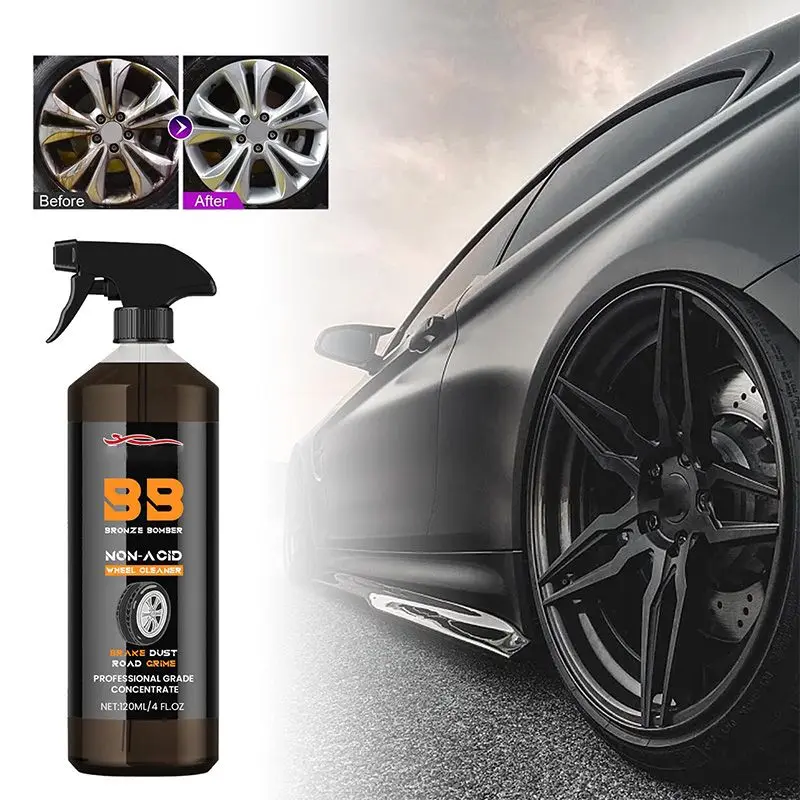 120ML Car Wheel Cleaning Agent Wheel Cleaner Effective Rim Care and Tire Cleaner Safe Versatile Brake Dust Remover and More
