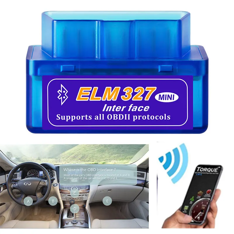 ELM327 Code Reader OBD-II Scanner 2.1 Bluetooth-compatible Car Repair Tools