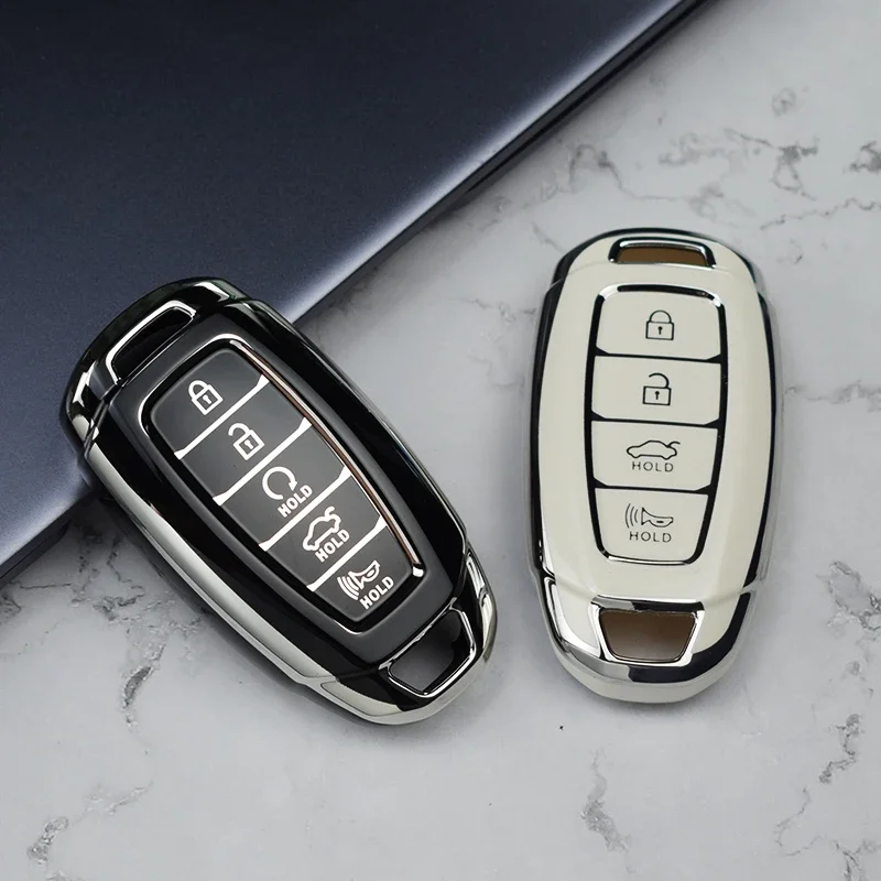 3/4/5 Buttons Car Key Case Cover Keychain for Hyundai I30 Ix35 KONA Encino Solaris Azera Grandeur Ig Accent Santa Fe Palisade