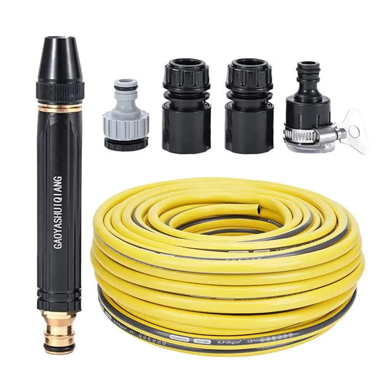 High Pressure Car Wash Nozzle Flexible Garden Hose Flexible Leakproof Adjustable Expandable Magic Hose Washer Sprayer Accessory