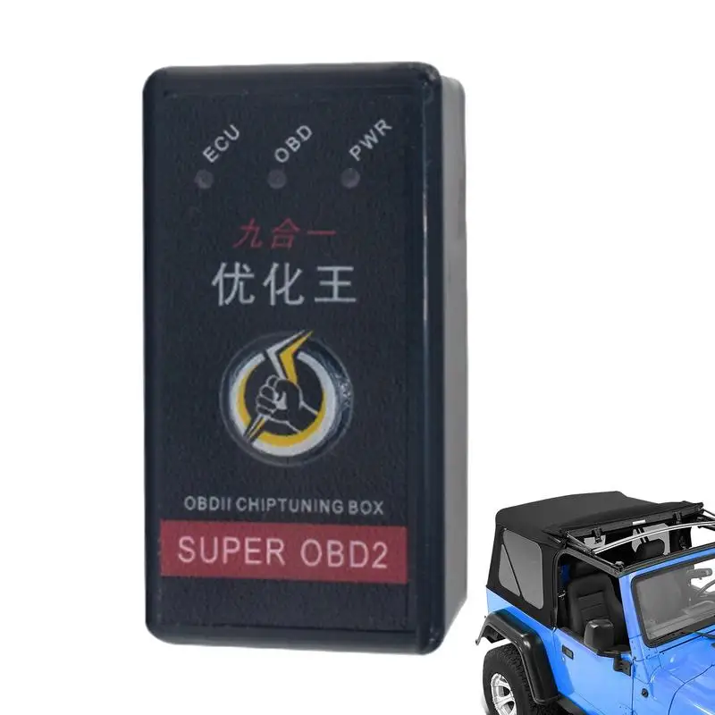 OBD2 Scanner Diagnostic Tool Black Auto Engine System DTC Lookup Code Reader Adjusting Boost Pressure Economy Fuel Saver
