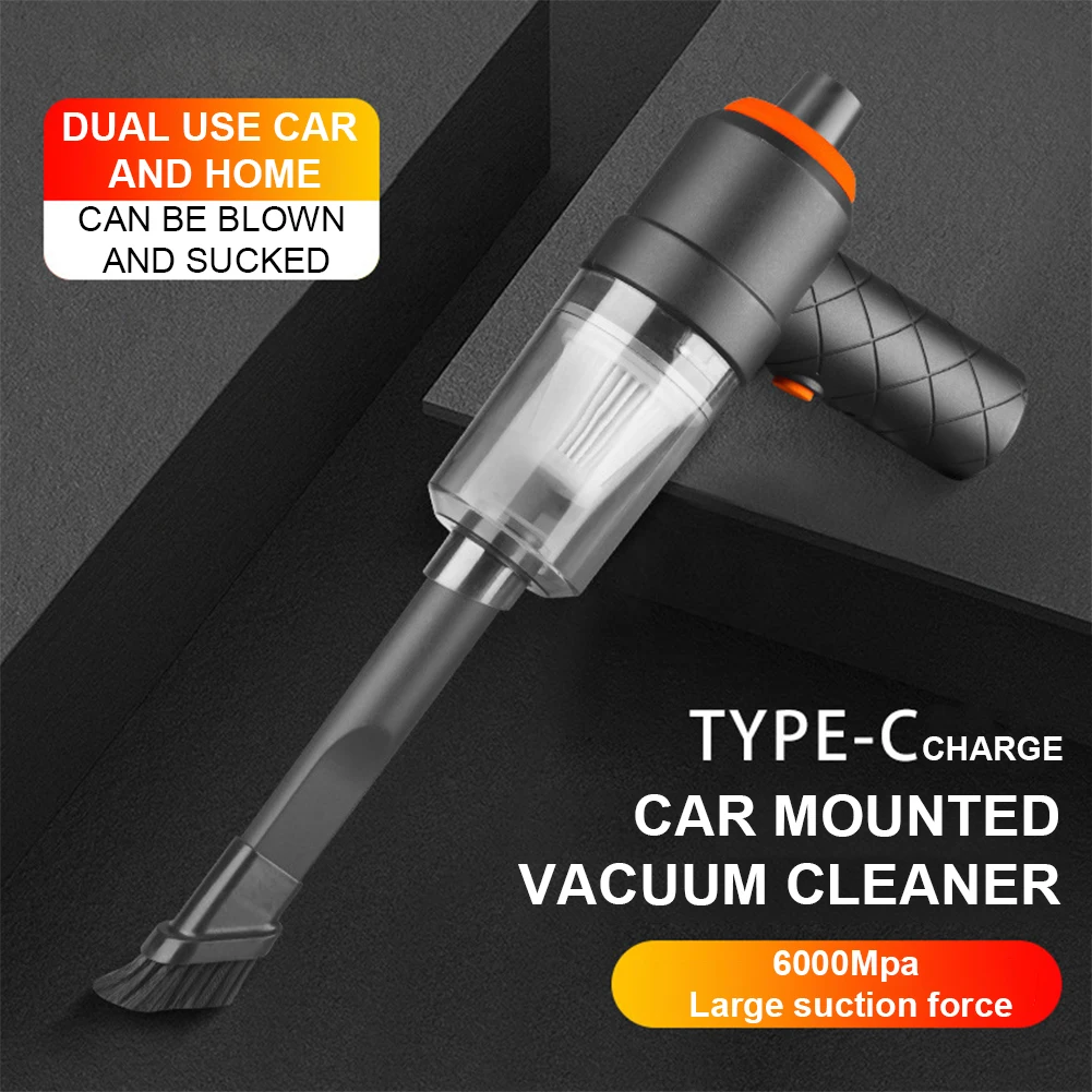 Wireless Handheld Vacuum 1200mAh Car Vacuum USB Charging Deep Cleaning Handheld 3500pa Suction for Home Car Pet Hair and Office