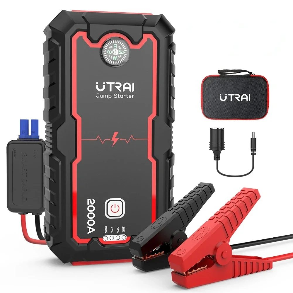 Utrai Car Jump Starter Power Bank Vehicle Booster Starting Device  Emergency Tool 2000A Jumpstart Gasoline Diesel Cars Wholesale