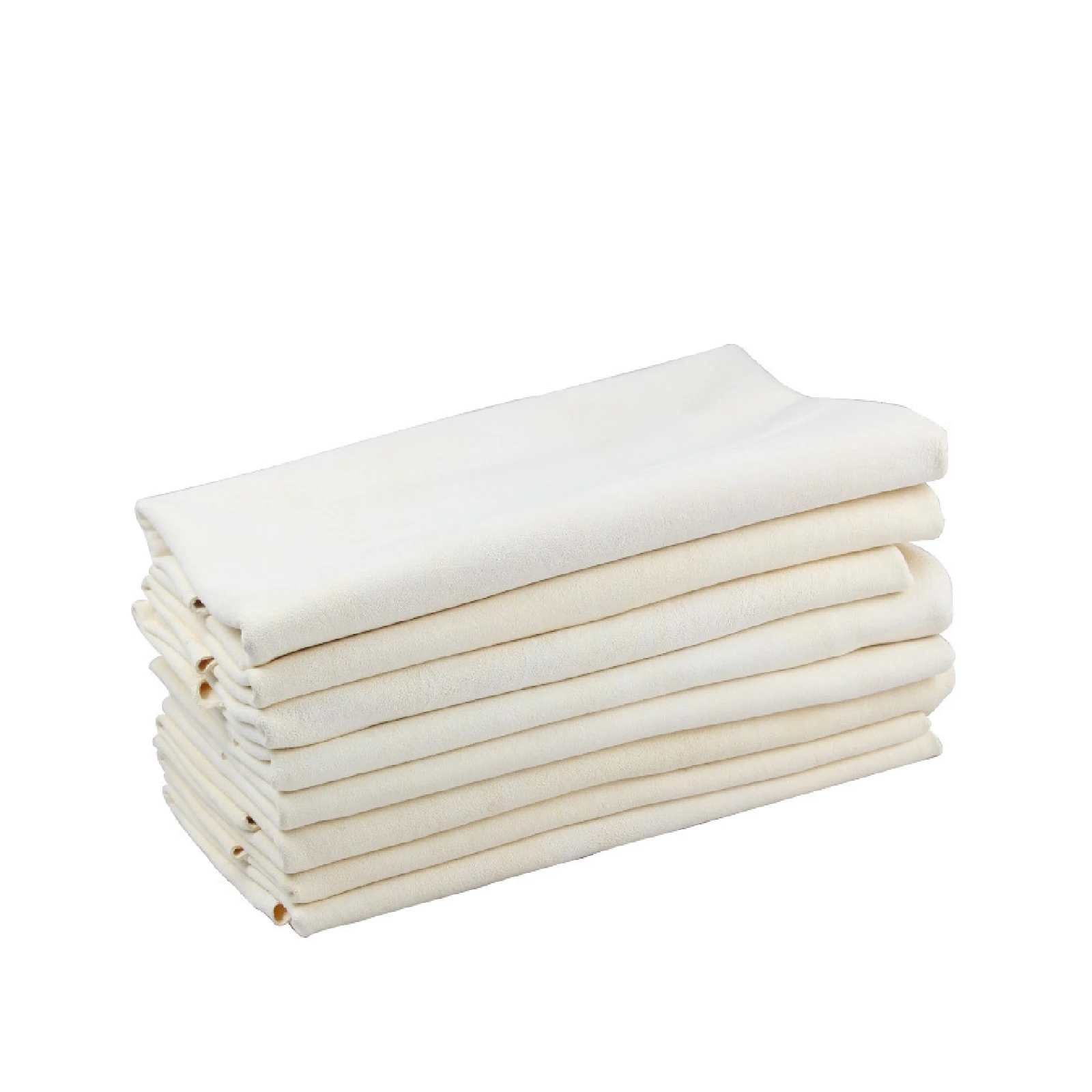 Small Size Natural Suede Car Cleaning Cloth Genuine Leather Wash Suede Absorbent Quick-drying Towel Striped Cotton Velvet