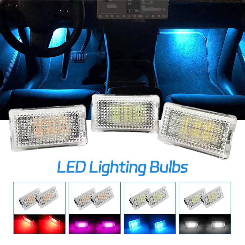 Super Bright Interior LED Light Bulb Kit Accessory for Tesla Model 3 Y S X Fits Trunk Luggage Door Puddle Lights Footwell Lights
