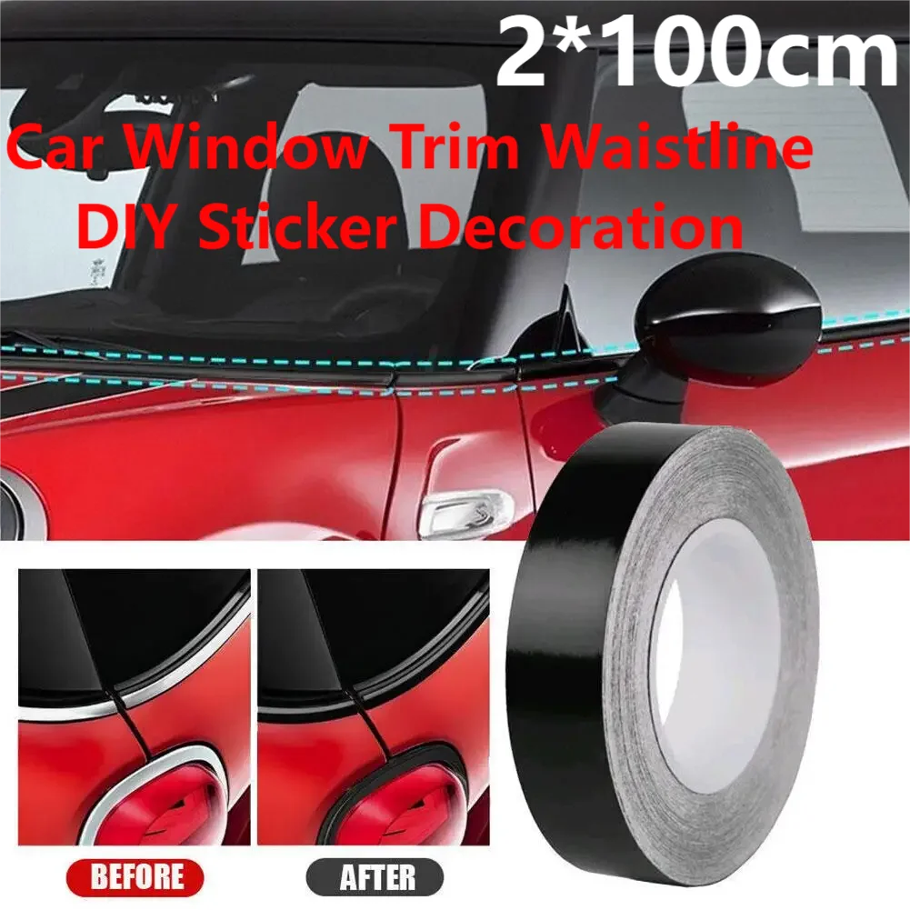 Car Window Decal Trim Vinyl Film Door Waistline Sticker Black Line Decoration Accessory For Mini Cooper R55 R56 R60 R61 F54 F56