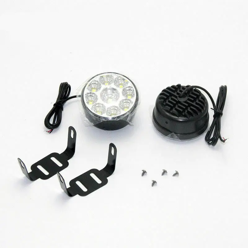 Universal Fit, 2x White 9 LED Car Daytime Running Light, Energy Efficient, Waterproof Design, Enhance Driving Safety