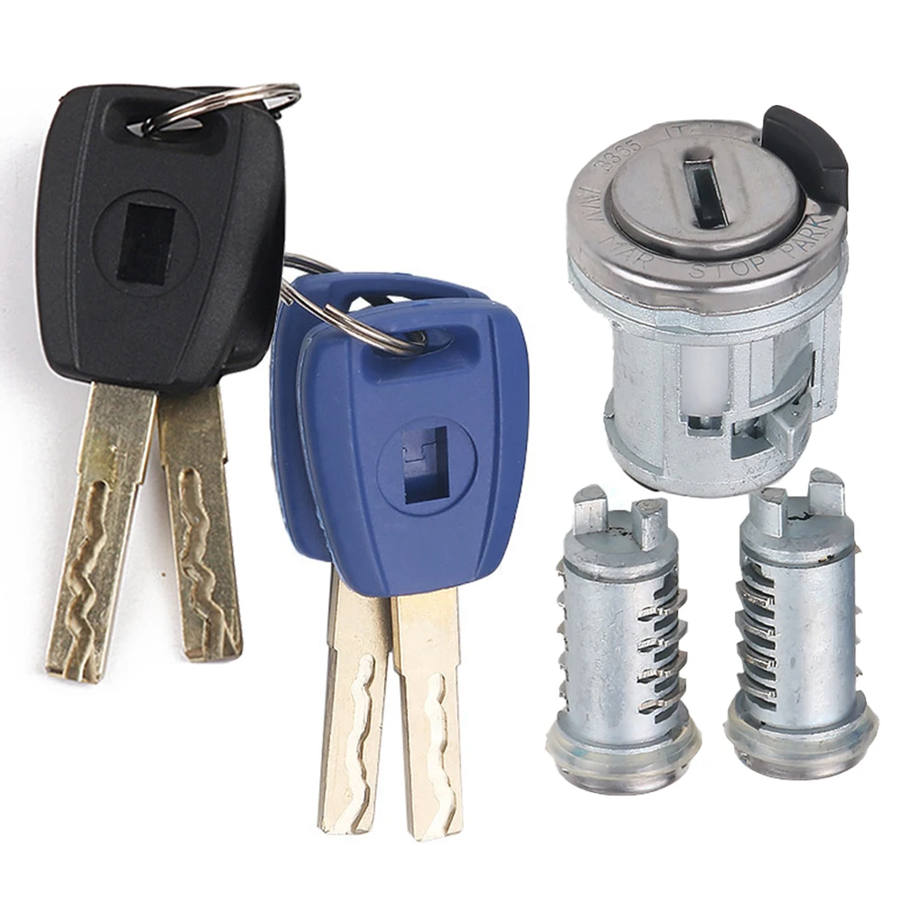 6 in 1 Car Ignition Lock Set For Fiat Ducato Peugeot Citroen SIP22 Blade Car Key Door Cylinder Trunk Lock Car Accessories