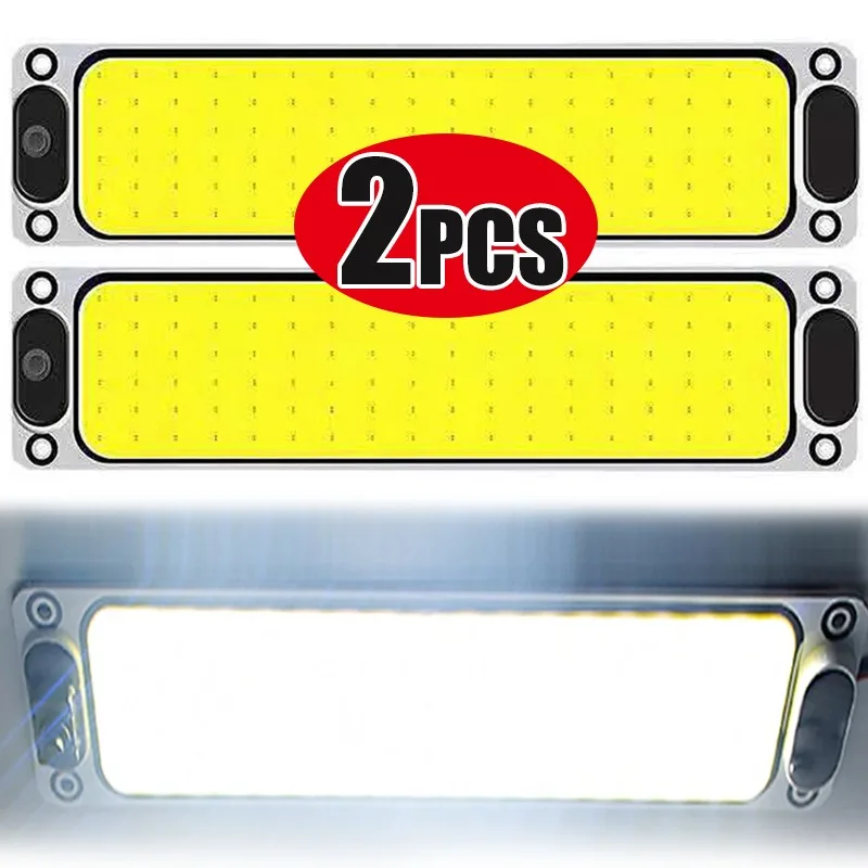 Car Truck Interior Readling Lamp 108 LED COB Lights High Brightness Panel Bulb Truck Van Boat Dome Readling Light 12V-85V