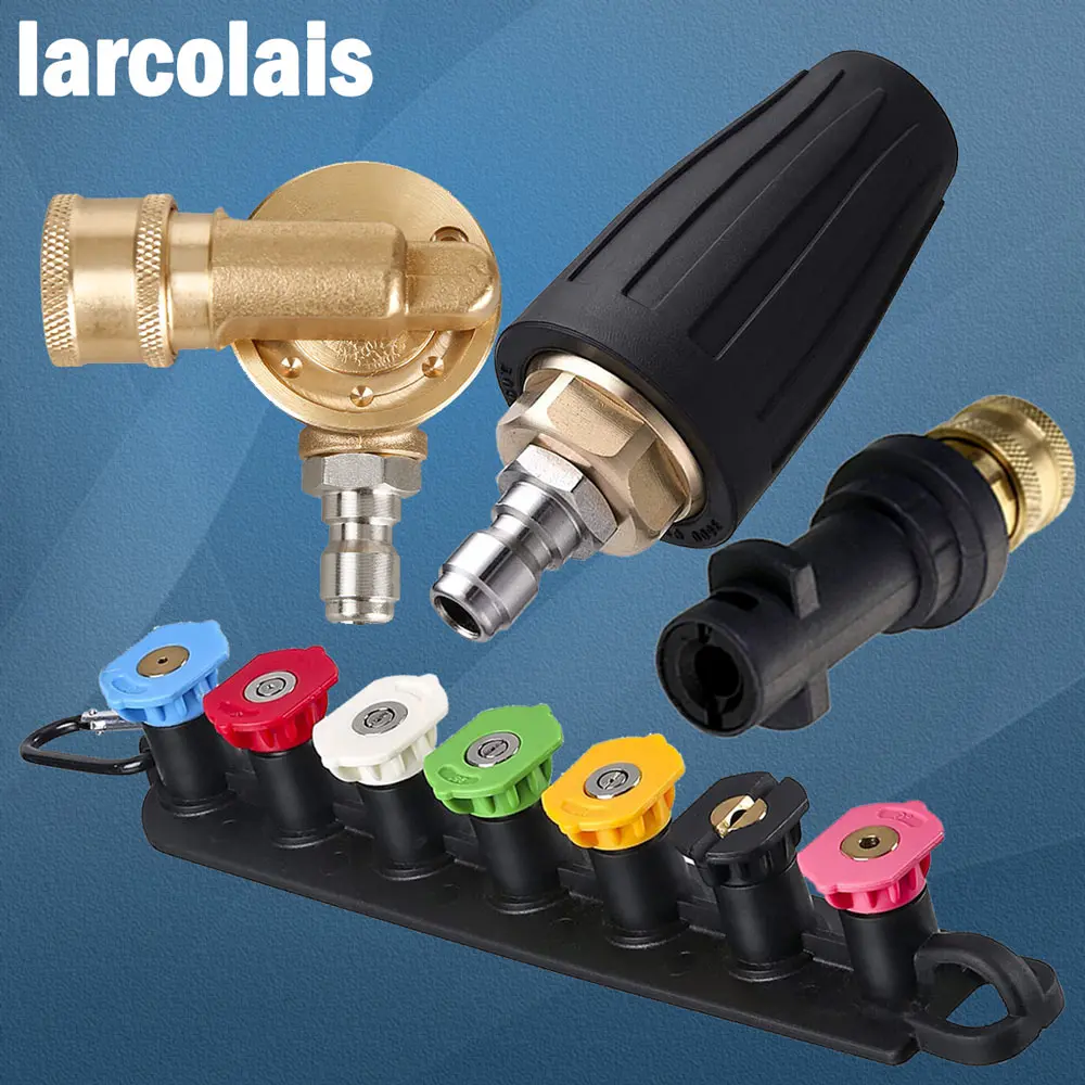 Pressure Washer Gun Adapter for Karcher K Series to 1/4'' Inch Quick Connect Fitting with Power Washer Spray Nozzle Tips