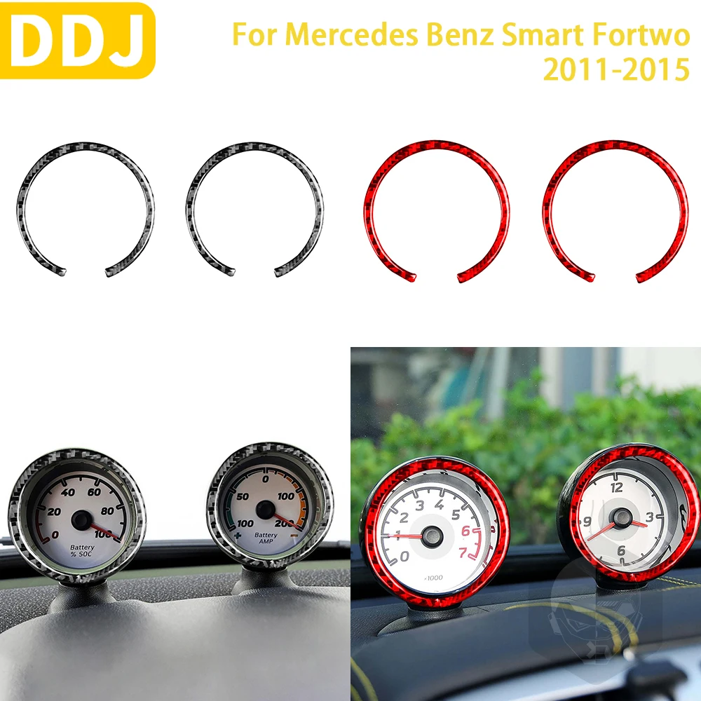 For Mercedes Benz Smart 451 Fortwo 2011-2015 Accessories Carbon Car Fiber Interiors Instrument Table Pointer Trim Sticker