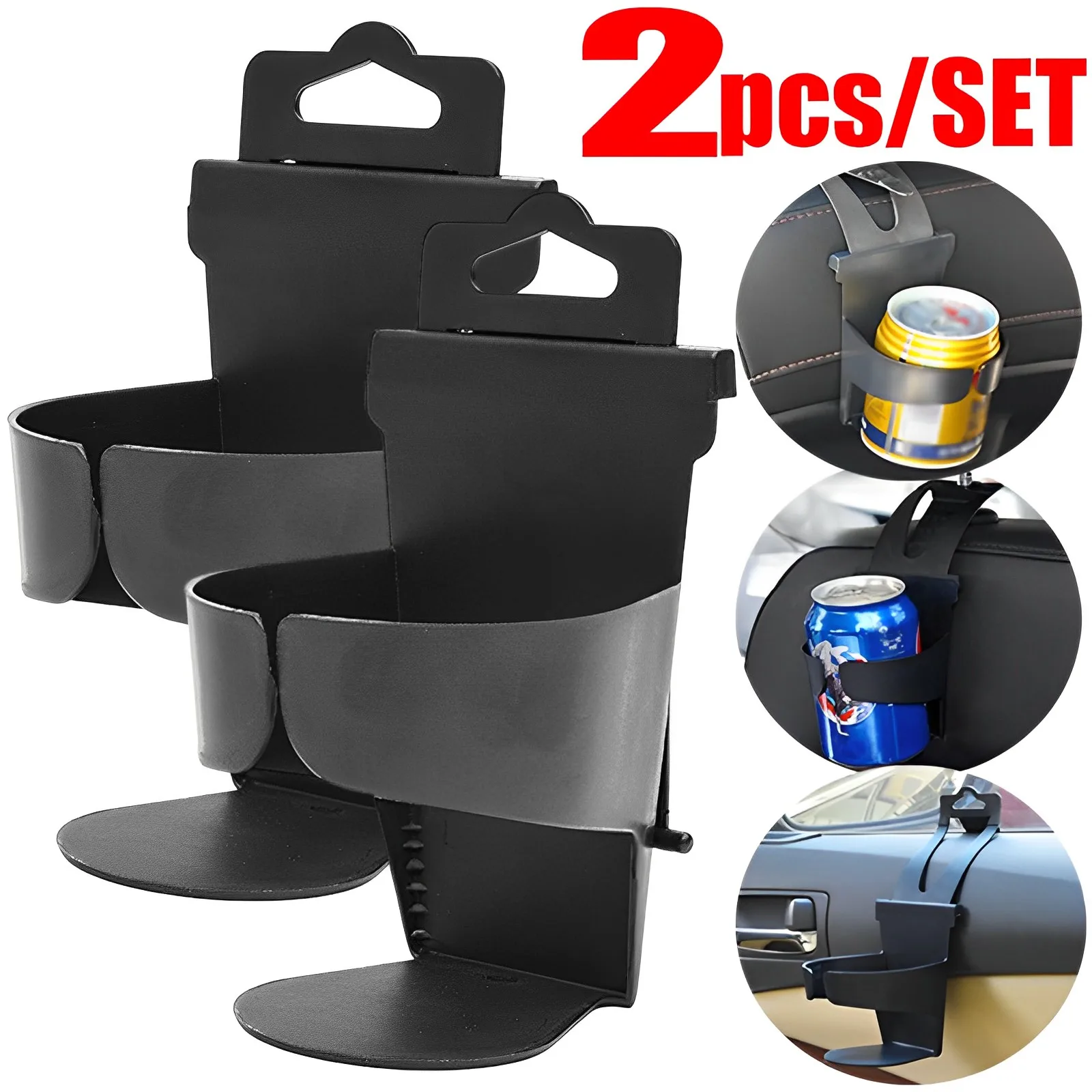 Multifunctional Drink Holder Universal Car Backseat Cup Holder Backrest Hook Water Bottle Storage Rack Cars Interior Accessories