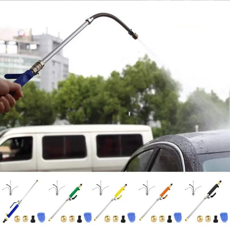 High Pressure Power Washer Spray Guns Nozzle Garden Water Hose Wand With Nozzles & Extension Pipe Car Washing Maintenance Tools
