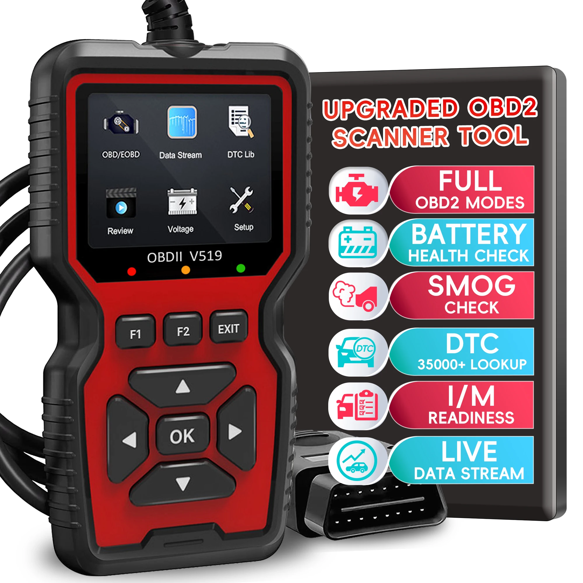Enhanced OBD2 Scanner Vehicle Code Reader Check Engine Light Fault Reader Diagnostic Scan Tool Automotive OBD II Scanner