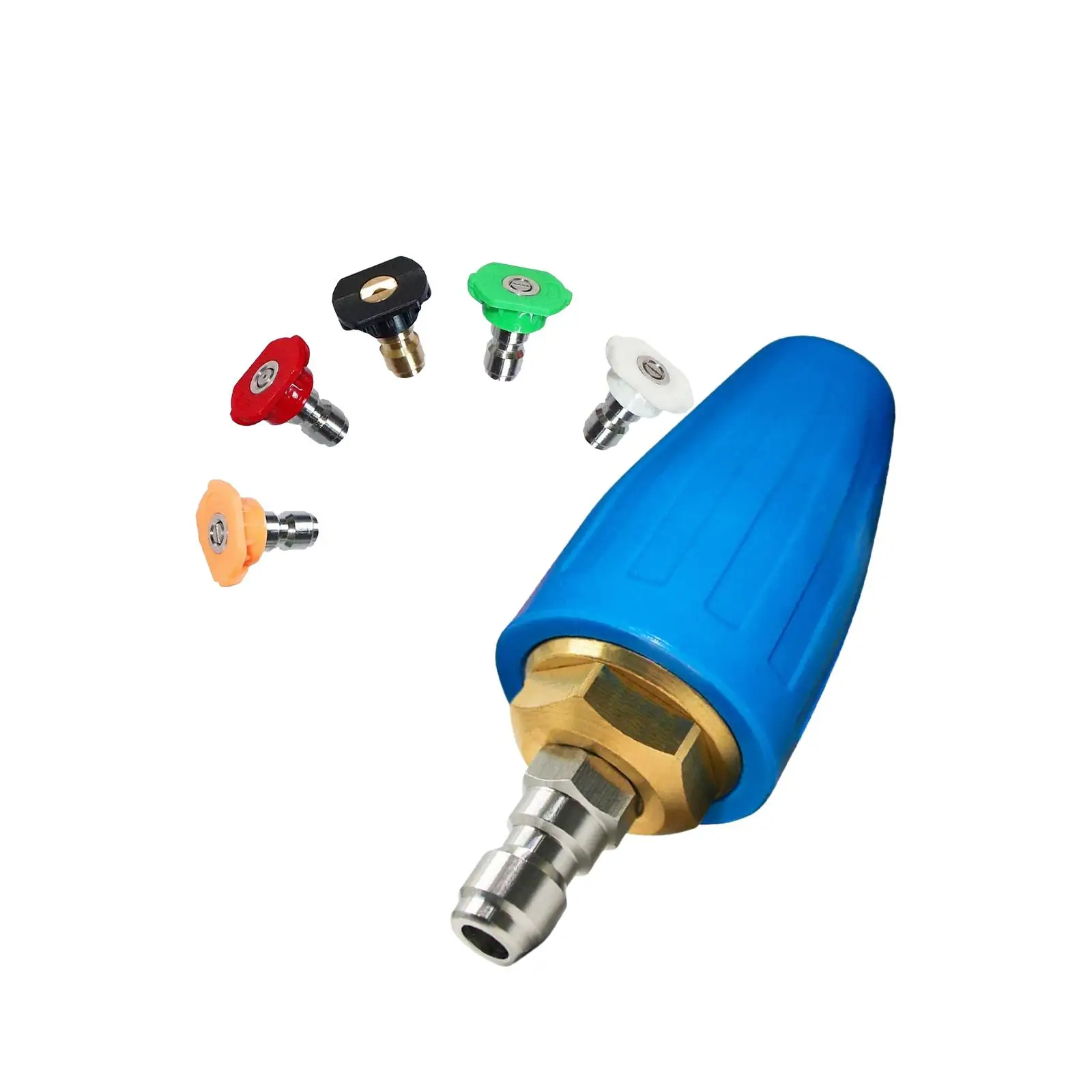 5000 PSI Pressure Rotating Turbo Nozzle Universal 5 Spray Nozzle Tips for