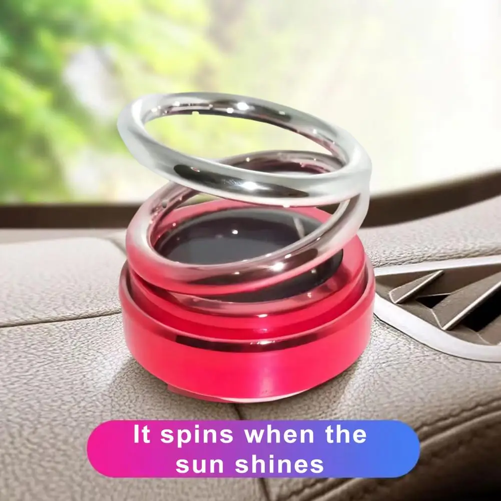 Car Perfume Diffuser Solar Rotation Car Air Freshener Automatic Remove Odor Essential Oil Diffuser Dashboard Ornaments