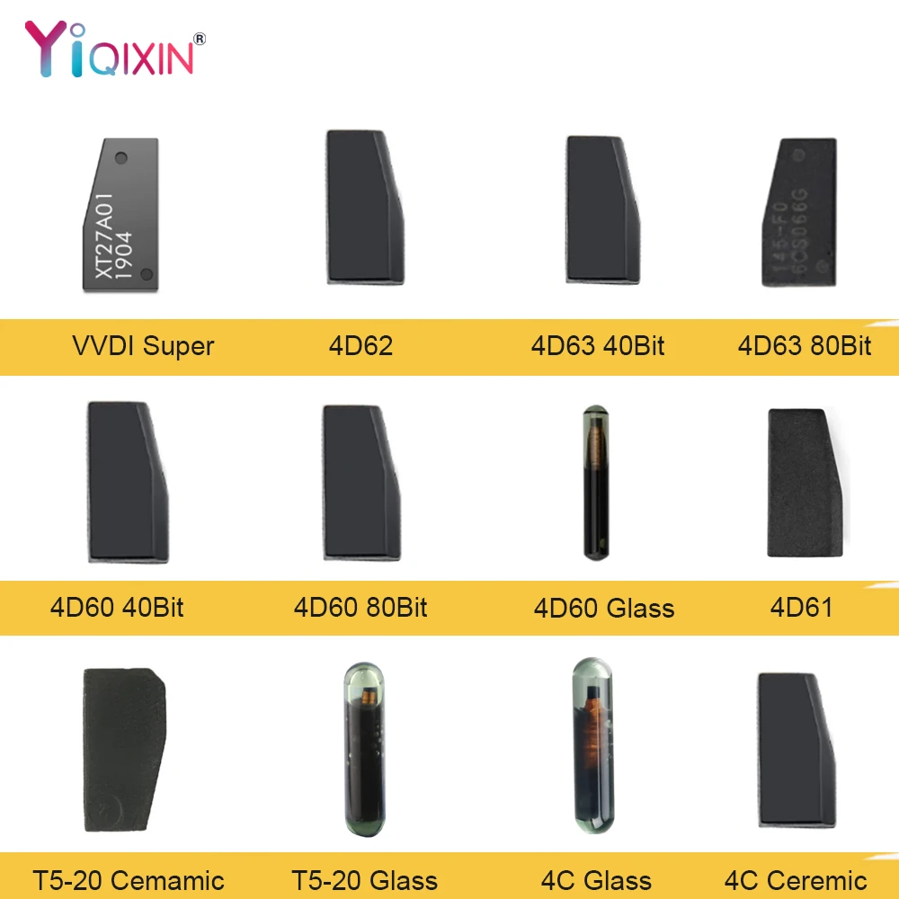 Xhorse VVDI Super Chip XT27A01 A66 Transponder Remote Car Key Chip 4D67/T5-20 Cemamic Glass Chip/4D60/4D63 40Bit 80Bit/4C/4D61/2