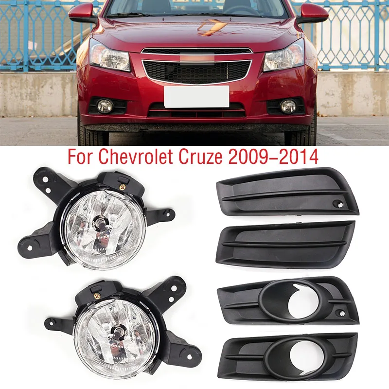 Foglight Foglamp For Chevrolet Cruze 2009 2010 2011 2012 2013 2014 Car Front Bumper Fog Light Lamp Cover Frame Bezel Grille