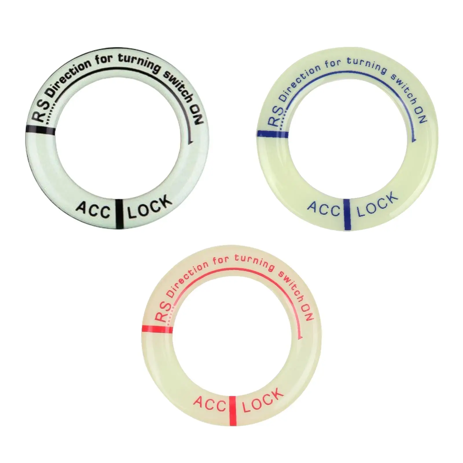 Universal Ignition Button Cover Sticker Glow in The Dark Ignition Switch Decoration Rings